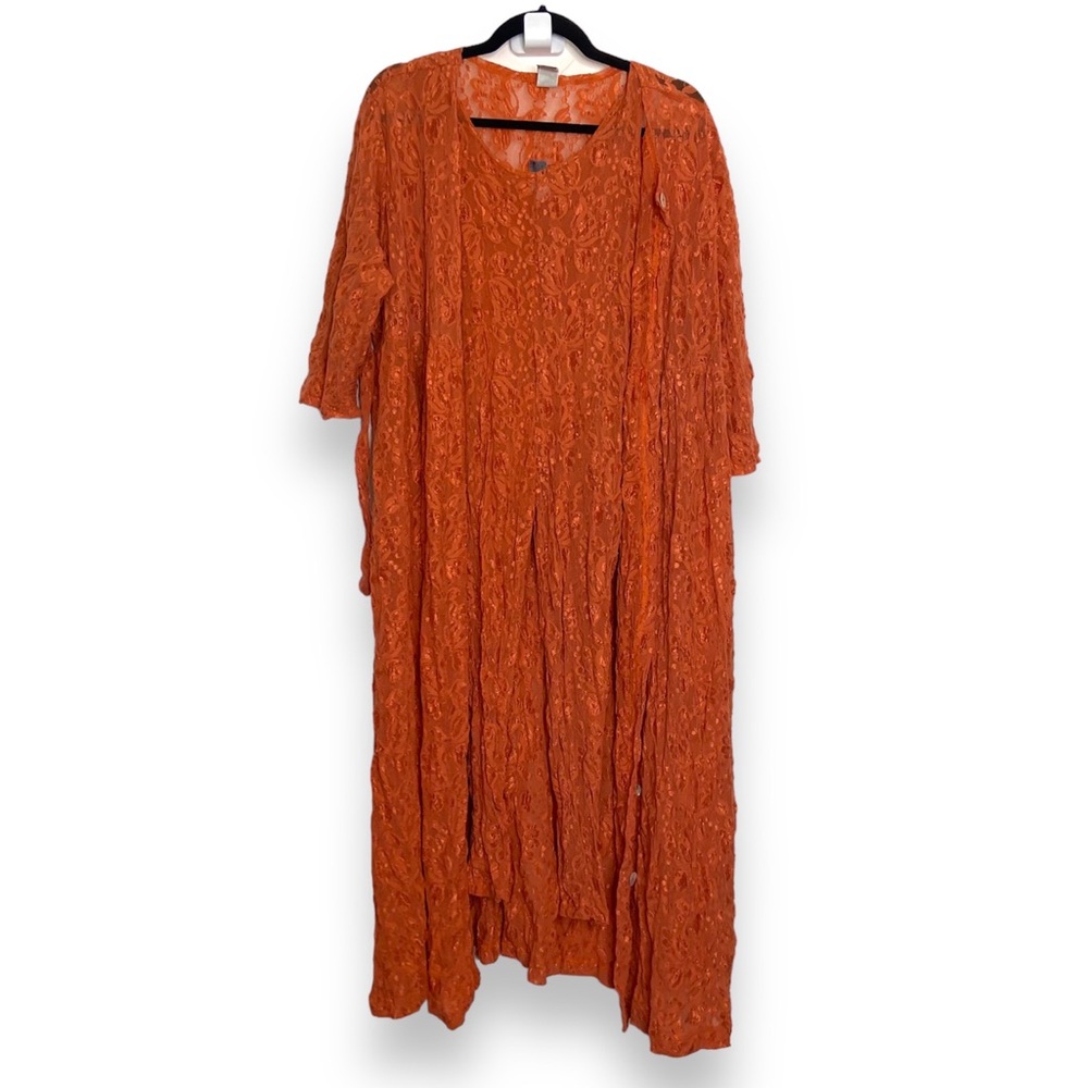 Basement Vintage Sheer Lace Jumpsuit Set One Size